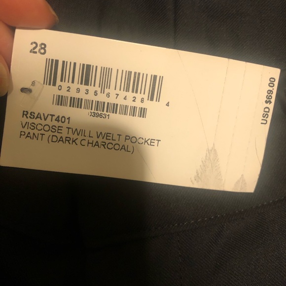 Black American Apparel Trousers Dark Charcoal - Picture 3 of 4